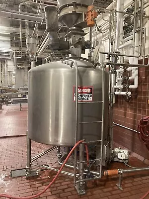 600 Gallon APV Crepaco  Stainless Steel Tank W Mixer Sanitary Food Grade • $13500