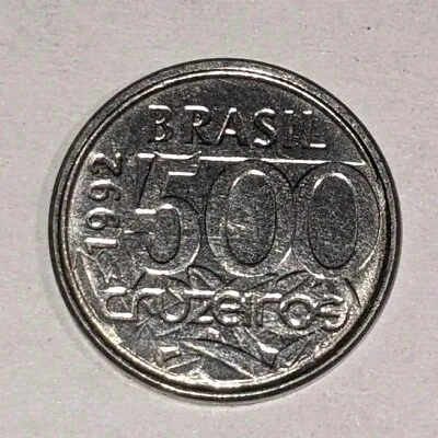 BRAZIL COIN 500 CRUZEIROS 1992 Currency Money Brazilian Tartaruga Marinha • $2.50