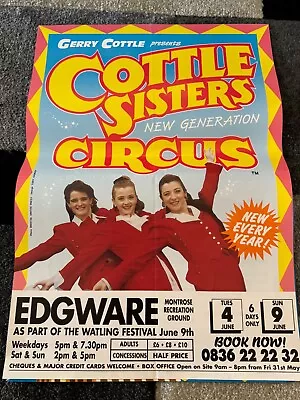 Edgware Cottle Sisters  Circus Poster Cirque Affiche Plakat Circo • £1