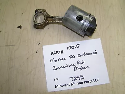 1947-48 Martin Motors Model 20 Outboard Connecting Rod And Piston 15015 T24B • $24