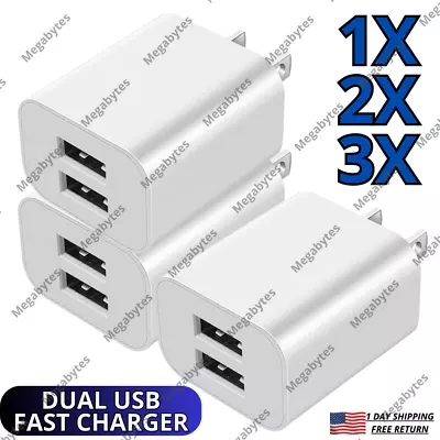 Dual Ports USB Power Adapter Wall Charger Plug For IPhone IPad Android Universal • $12.97