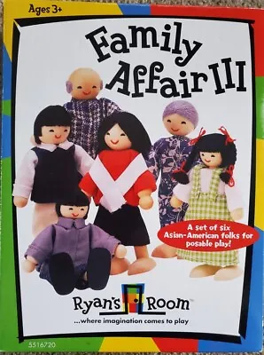 $16 • Buy Family Affair III Asian American Wood Dolls (6) Ryan’s Room NEW 