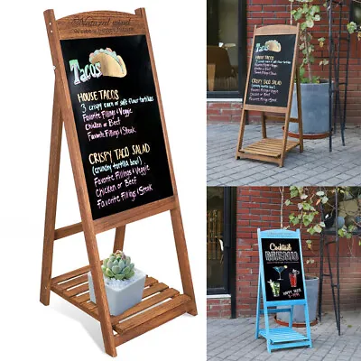 A-Board Pavement Sign Advertising Menu Sandwich Wooden Frame Blackboard Outdoor • £34.95