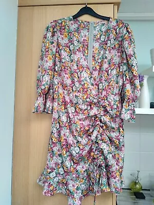 Ladies Floral Dress By BooHoo Size 10 • £4.99