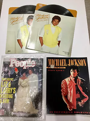 Vintage Michael Jackson Memorabilia Popfolios People Magazine &  Book • $30