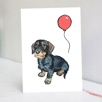 Wired Dachshund Birthday Card - Dachshund Card - Sausage Dog Birthday Card  • £3.55