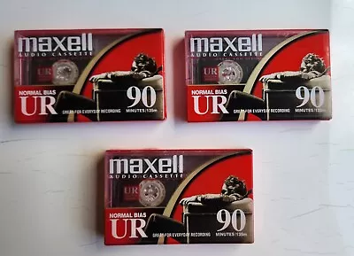 Maxell Ur-90 Normal Bias Audio Cassette 90min (Pack Of 3 - 90 Minute Tapes New • $10