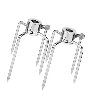 Grill Rotisserie Meat Forks 2PK Fits 5/16 Inch Square Spit Rods Chicken Barbecue • $11.32