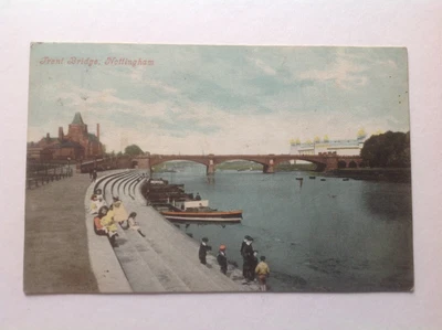 £4.25 • Buy Trent Bridge, Nottingham, Colour Tint Valentine's Series Postcard, 1904