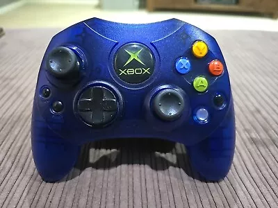 Original Xbox Microsoft LIMITED EDITION Halo Translucent Blue Controller VGC OG • $68.50