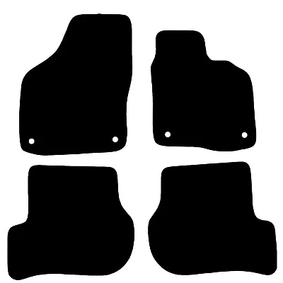 VW Golf Mk5 2004-2007 Tailored Black Carpets Car Floor Mats (Oval Fixings) • $14.79