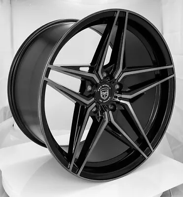 GWG 4 HP5 20 Inch STAGG Black Rims Fits MAZDA RX-8 BASE(AUTOMA) • $2102.46