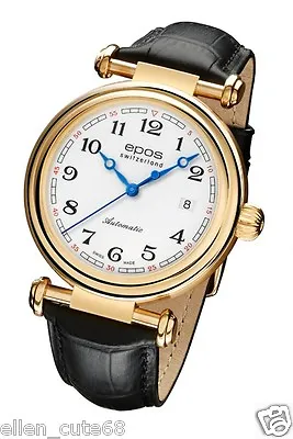 Genuine EPOS-Originale 3430.130 (Switzerland) 41mm Automatic Watch White & Gold • $980