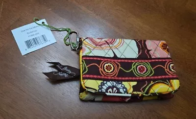 BRAND NEW NWT Vera Bradley Buttercup Wallet One For The Money Yellow Brown Pink • $17.99