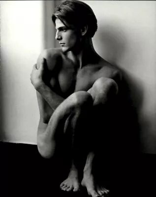 1996 Herb Ritts Nude Male Model Stephano Seated On Floor Art Photo Engraving • $97.46