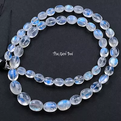 80CT Fine Rainbow Moonstone Smooth Oval Nugget Beads 15.2 Inch Strand • $159.99