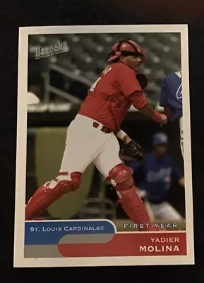 YADIER MOLINA 2004 Topps Bazooka Baseball ROOKIE Card Throwing Cardinals MLB RC • $12.99