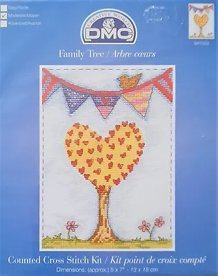 DMC Counted Cross Stitch Kit Family Tree 5 X7  13 X 18cm • £12.99