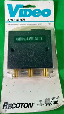 Recoton Video A/B Switch V317 - New Old Stock A/V Selector • $6.21