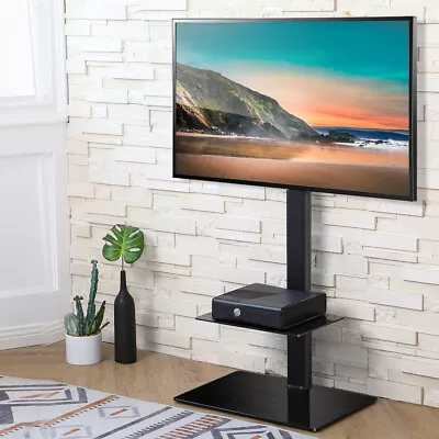 Swivel Floor TV Stand With Mount For Most 32-65 Inch Flat Screen Corner Bracket • £58.94