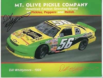 Dill Whittymore Signed 8.5 X 11 Photo NASCAR Racing Race Car Driver • $20