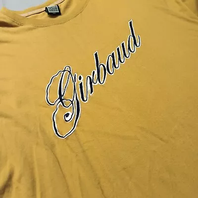 Marithe Francois Girbaud Shirt XXX Large Yellow Logo Script Spellout Streetware • $29.95