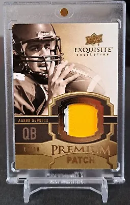 2010 UD Exquisite AARON RODGERS Game Used 2 Color Prime PREMIUM PATCH #06/50 SSP • $89.95