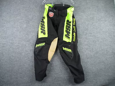 MSR Motocross Pants Adult Size 32 Black Yellow Legend71 Dirt Bike Mens *Flaws • $19.25