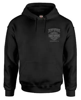 Harley-Davidson Men's Halo Willie G Skull Poly-Blend Pullover Hoodie Black • $59.95