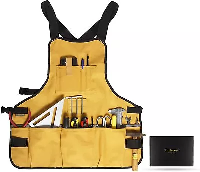 Briteree Work Tool Apron Torso Length With 21 Tools Pockets Magnetic Tool Holder • $19.99