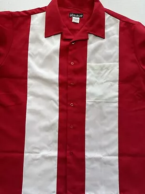 Vintage Haband Shirt Mens XXL Red Cuba Wedding Cigar Camp Bowling 24 • $14.59