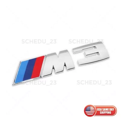 E90 E91 E92 Chrome M3 Logo Emblem Badge Car Rear Trunk OEM ABS M Performance 901 • $14.99