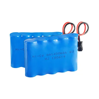 £16.63 • Buy 2X 6V 1400mAh Ni-Cd AA Battery Pack Rechargeable For Remote Control Car Toys