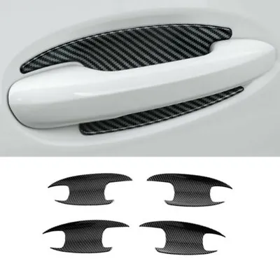 Carbon Fiber 4X Door Handle Bowl Cover Trim For Mercedes-Benz C Class C200 C260 • $34.09