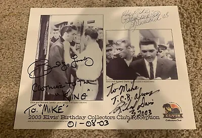 Elvis Autograph Richard Davis Bernard Lansky Patsy Presley Signed Photo • $150