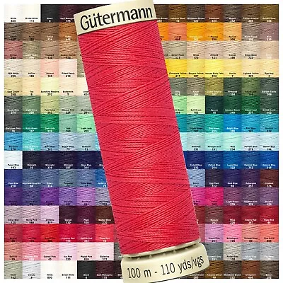 £2.49 • Buy Gutermann Sew All Sewing Thread 100m 100% Polyester Lots Of Colours UK Stockist