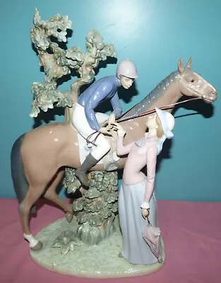 Huge Lladro Figurine #5036- Jockey With Lass (Horse) • $799