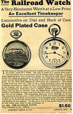 1934 Small Print Ad Of The Railroad Pocket Watch Locomotive Timekeeper • £9.49