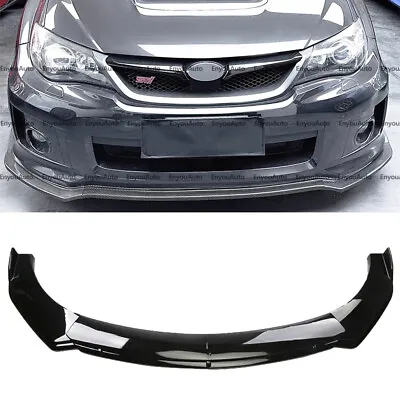 For Subaru Impreza WRX STI Front Bumper Lip Spoiler Splitter Glossy Black • $57