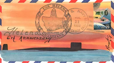 USS Helena SSN725 1993 Rogak Sub Cover (0031993SSN725001) • $4