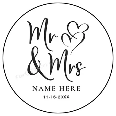 Mr And Mrs Personalized Wedding Envelope Seals Labels Stickers Party Favor • $3.59