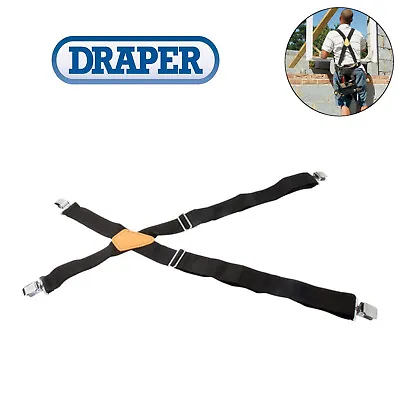 £12.77 • Buy NEW DRAPER Black Adjustable Work Braces With Heavy Duty Trouser Clips 39243