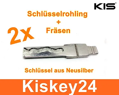 2x Spare Key With Grinding Imitate Milling For Audi VW Skoda Seat Haa • $52.20