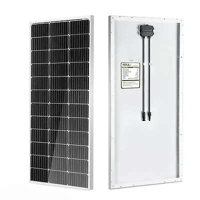 HQST 100 Watt 12V Monocrystalline Solar Panel With Solar Connectors High Eff... • $92.83