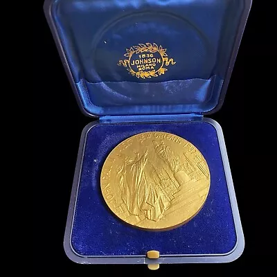 POPE JOHN PAUL II 1987 Visit To New Orleans Gold Medal Coin Orig Box Italy Made • $121.50
