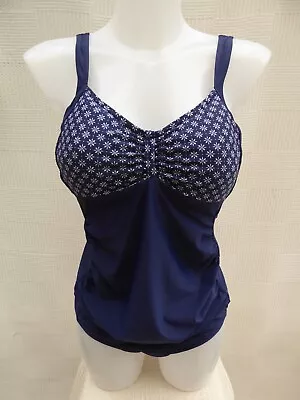 Zoggs Hydrolife Size 14 Bust 38  Navy/white Pad Cup Maternity Swimming Costume • £12.99