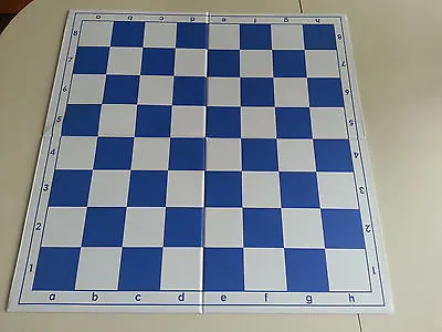 Double Folding Blue White Tournament Chess Board 20  With 2.25  Squares • $24.99