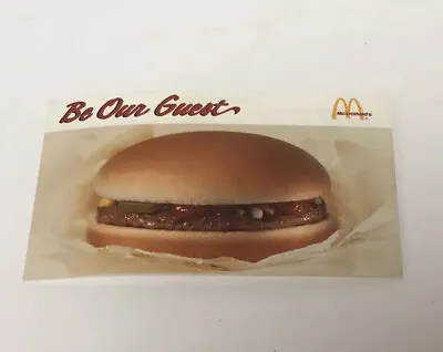 McDonald's 2004 Collectible Coupon  Be Our Guest  Free Hamburger (No Value) • $6.87