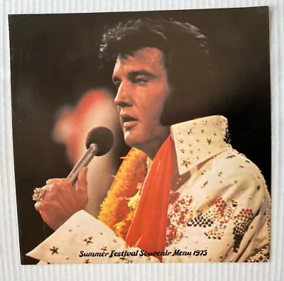 Elvis Summer Festival Souvenir Menu 1975 • $174.99