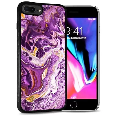 ( For IPhone 7 Plus ) Back Case Cover PB12499 Purple Marble • $9.99